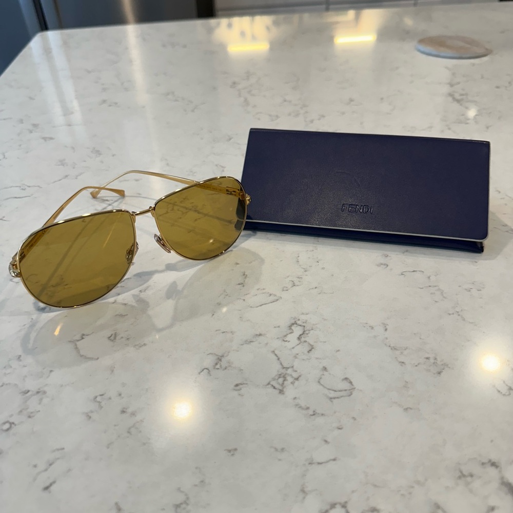 Fendi Sunglasses FF0437S 001-2M 63mm Gold